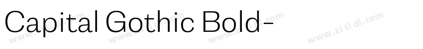Capital Gothic Bold字体转换